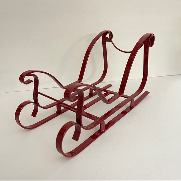 Red Sleigh Wine Bottle Holder - Picture 2 of 6